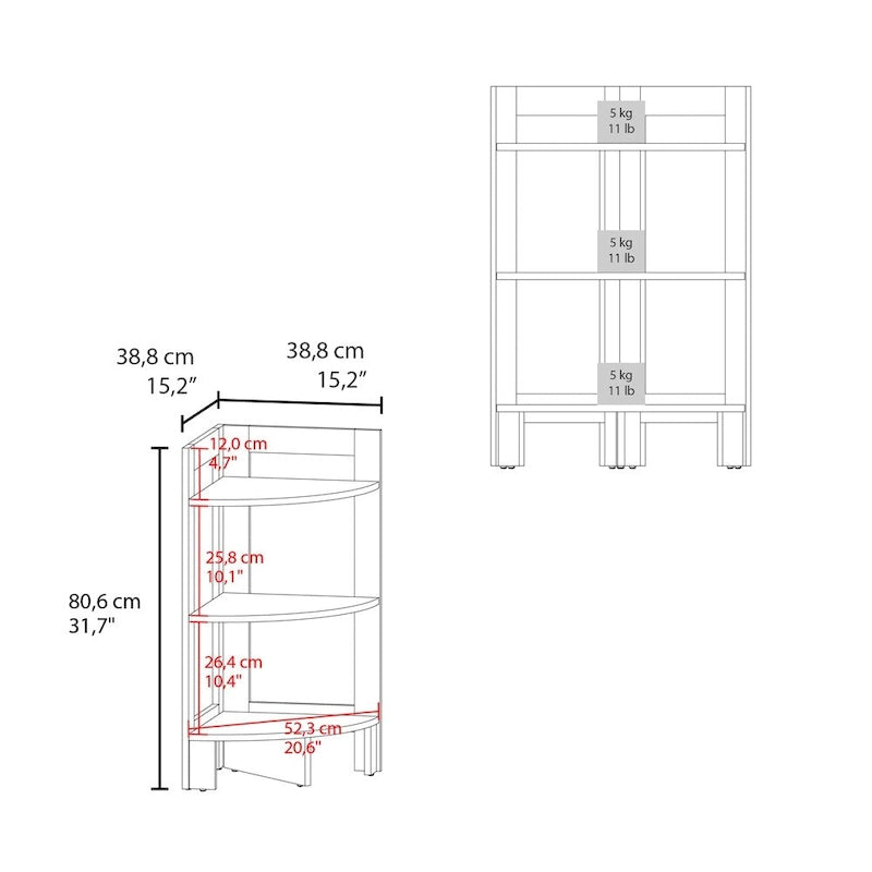 Corner Table Sharon, Living Room, Black