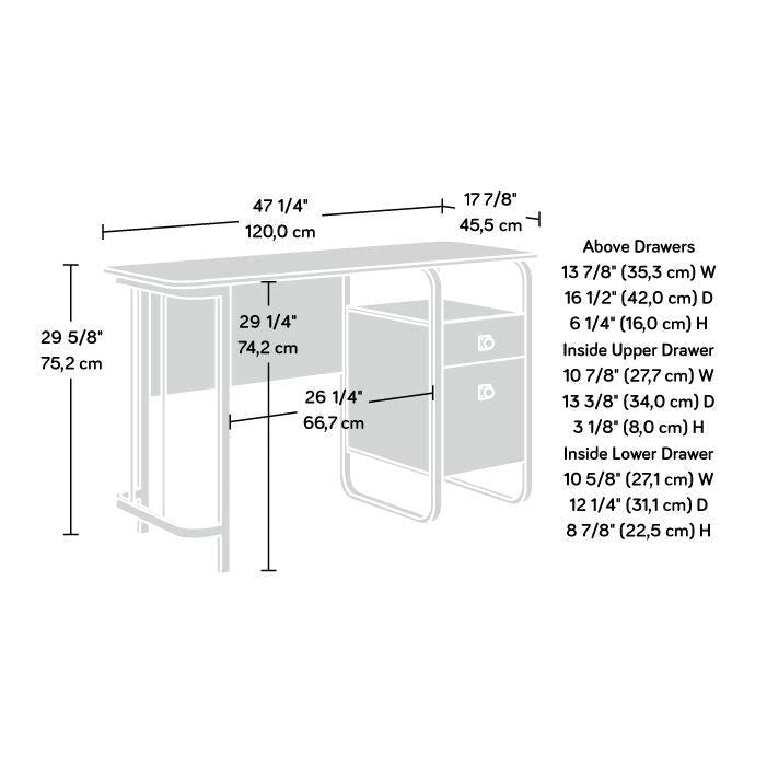 Station House Desk Etched Oak