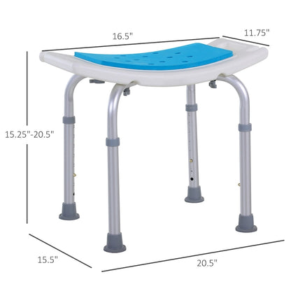 6-Level Adjustable Curved Bath Stool Spa Shower Chair Non-Slip Design for the Elderly, Injured, & Pregnant Women