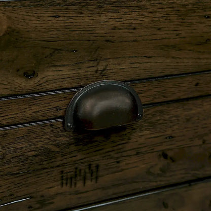 Solid Wood End Table, Rectangle 23.6 inch Narrow Side Table with Drawer, Vintage Bedside Table Nightstand for Small Spaces