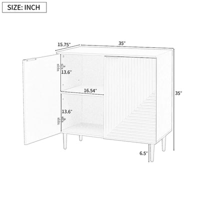 Christopher Knight Home - Mirod Modern Minimalist Side Cabinet with Adjustable Shelves for Stylish and Versatile Storage
