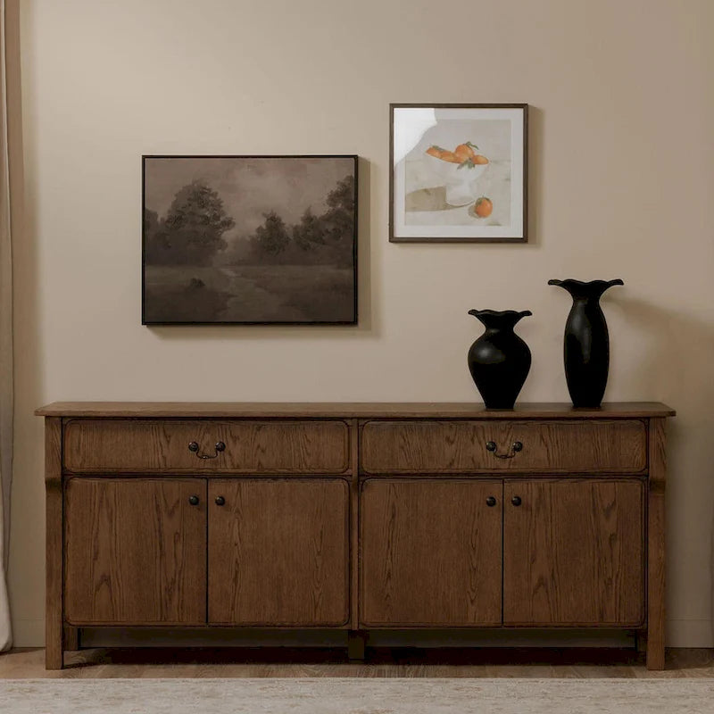 NADAAL STUDIOS Bastian, Sideboard With drawers, Warm Brown - 78.5W x19.76D x32H