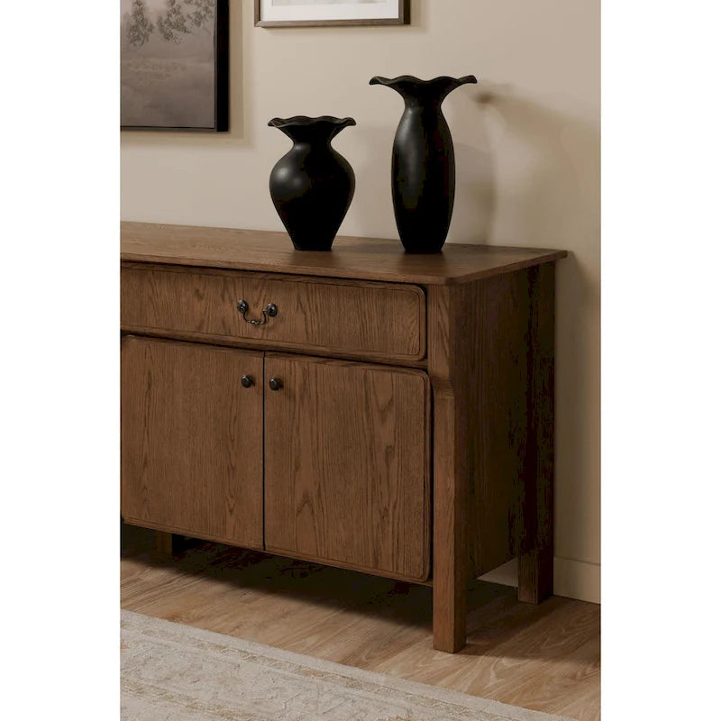 NADAAL STUDIOS Bastian, Sideboard With drawers, Warm Brown - 78.5W x19.76D x32H