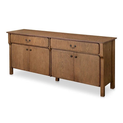 NADAAL STUDIOS Bastian, Sideboard With drawers, Warm Brown - 78.5W x19.76D x32H