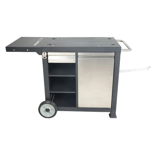 Razor Universal Rolling Prep Cart for Portable Outdoor Griddle and Grills, Black - 52.8