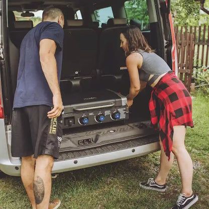 Razor Universal Rolling Prep Cart for Portable Outdoor Griddle and Grills, Black - 52.8