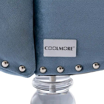 Velvet Tufted Chaise Lounge Chair Ergonomic S Shape Recliner with Pillow, Nailhead Trim and Acrylic Legs for Indoor Use