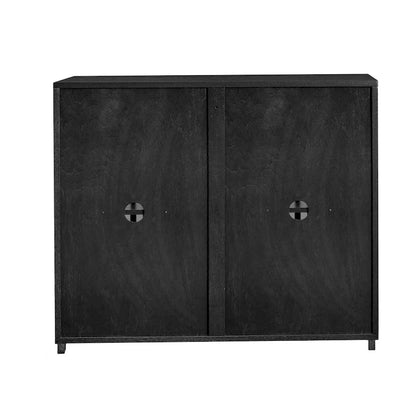 Modern Fluted Hollowed Out Sideboard Cabinet with 2 Outlet Holes, Buffet Cabinet with Storage, Storage Cabinet for Living Room