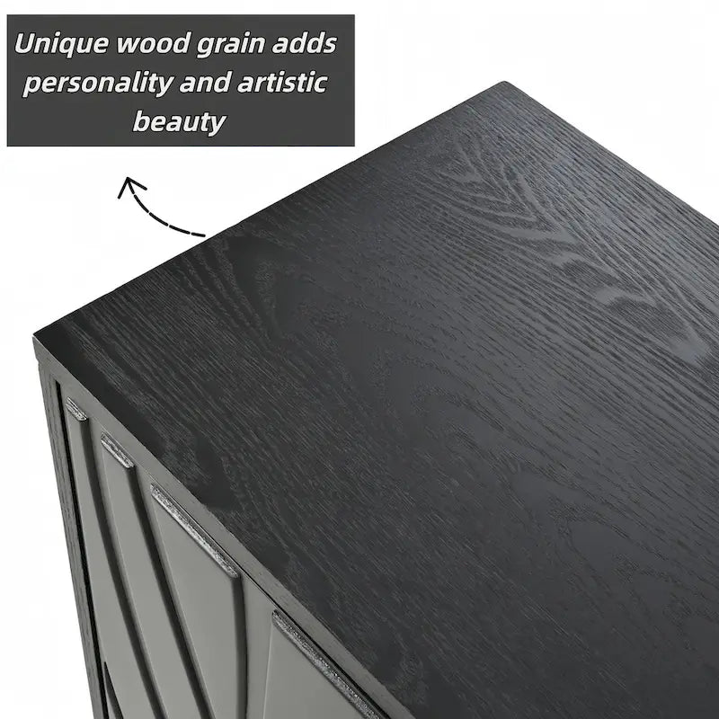 60 Press-to-Open Design Sideboard Buffet Cabinet with 4 Doors