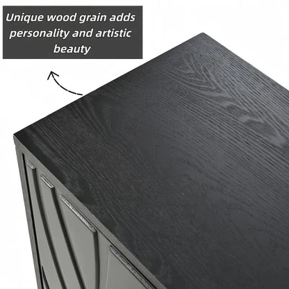 60 Press-to-Open Design Sideboard Buffet Cabinet with 4 Doors