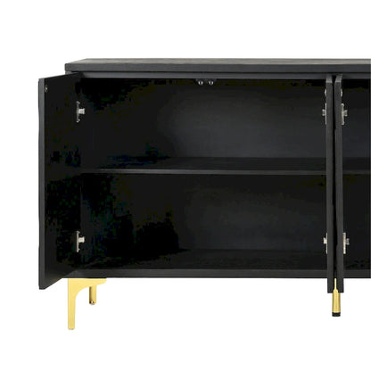 60 Press-to-Open Design Sideboard Buffet Cabinet with 4 Doors