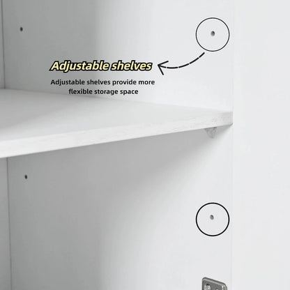 60 Press-to-Open Design Sideboard Buffet Cabinet with 4 Doors