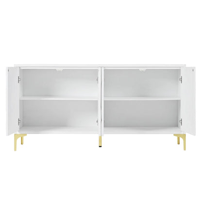 60 Press-to-Open Design Sideboard Buffet Cabinet with 4 Doors