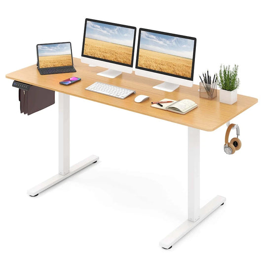 Costway 63 x 24 Inch Sit Stand Desk Height Adjustable Electric - See Details