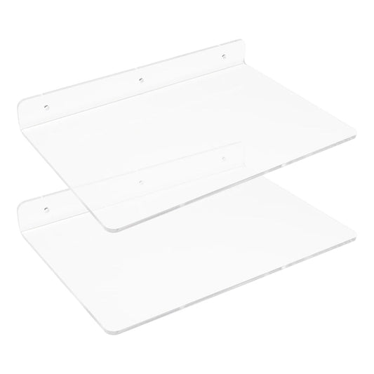 Clear Acrylic Shelves for Bathroom Bedroom Living Room and Kitchen Room Wall Display Shelf, for Wall Clear