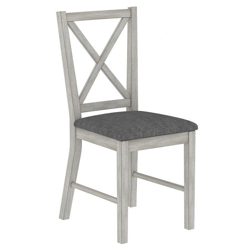 Javlergo Farmhouse Dining Chairs Set of 2/4/6, Kitchen Chairs with Square Back, 100% Solid Wood Legs Side Chairs