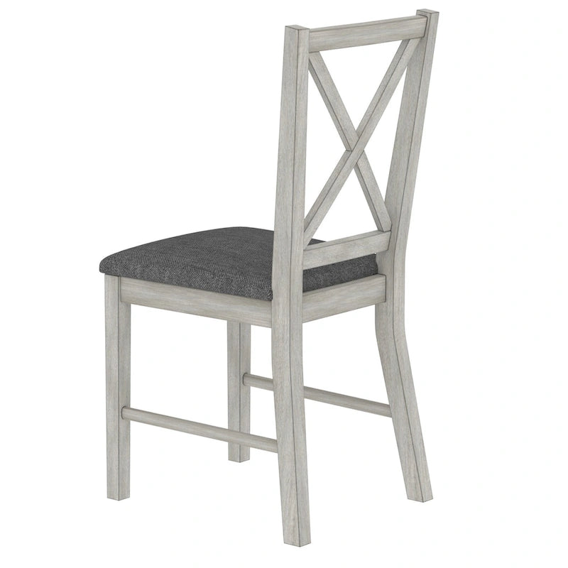 Javlergo Farmhouse Dining Chairs Set of 2/4/6, Kitchen Chairs with Square Back, 100% Solid Wood Legs Side Chairs