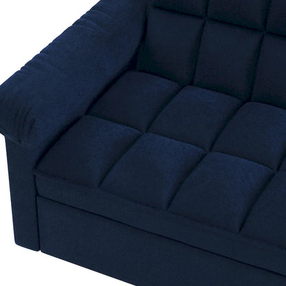 56 Foam 2-Seater Sofa Bed with Pull-Out Sleeper and Adjustable Backrest