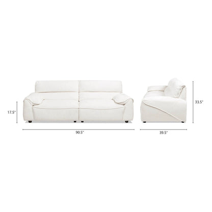 Sorrento 90.5 Chenille Upholstered 2-Piece Modular Sofa