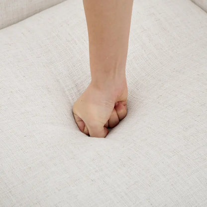 Linen Upholstered Accent Chair Wingback Armchair Set of 2