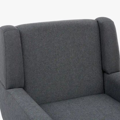 Linen Upholstered Accent Chair Wingback Armchair Set of 2