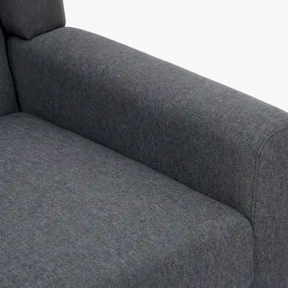 Linen Upholstered Accent Chair Wingback Armchair Set of 2