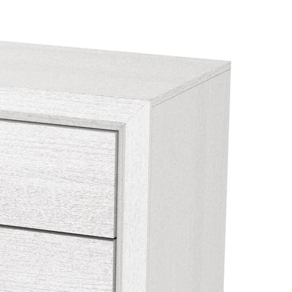51 Tall Modern White Wood 5-drawer Storage Chest with Metal Pull