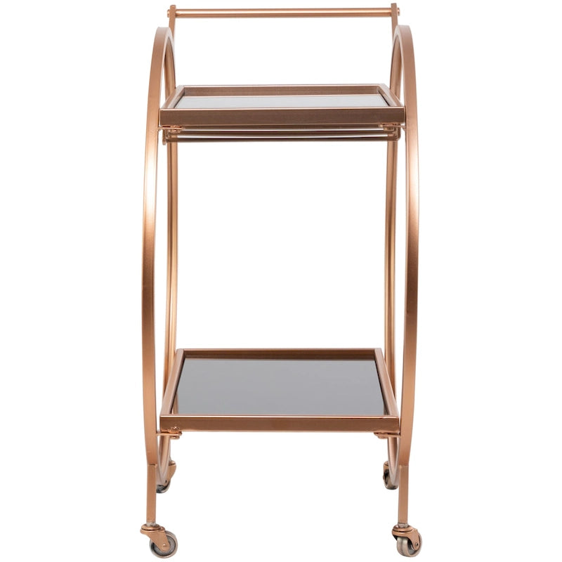 Contemporary Modern Iron 3 Tier Drink Bar Storage Cart - Gold, Silver, or Matte Black