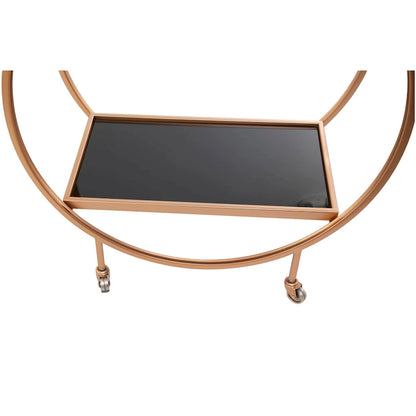 Contemporary Modern Iron 3 Tier Drink Bar Storage Cart - Gold, Silver, or Matte Black