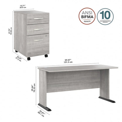 Studio A 60W Computer Desk with Drawers by Bush Business Furniture