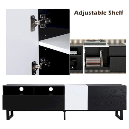 Modern TV Stand for 80 TV with Double Storage Space