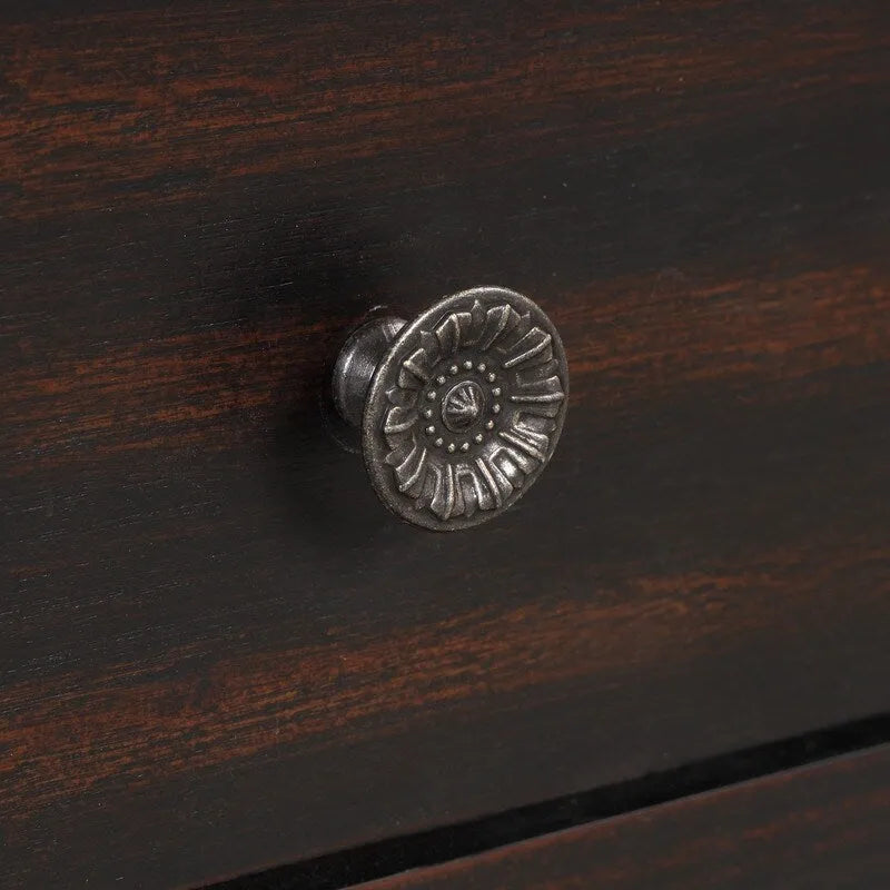 Wood Console Table with 3 Storage Drawers and 2 Shelves