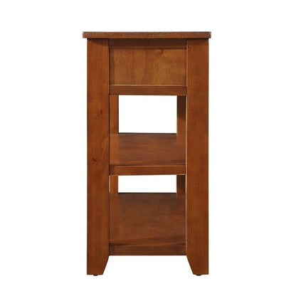 Wood Console Table with 3 Storage Drawers and 2 Shelves