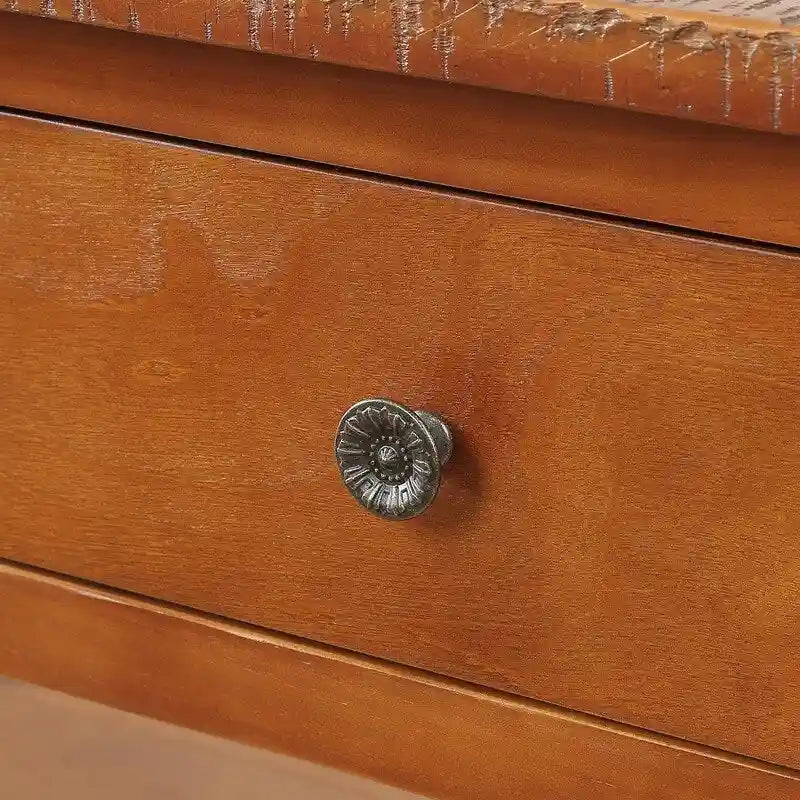 Wood Console Table with 3 Storage Drawers and 2 Shelves