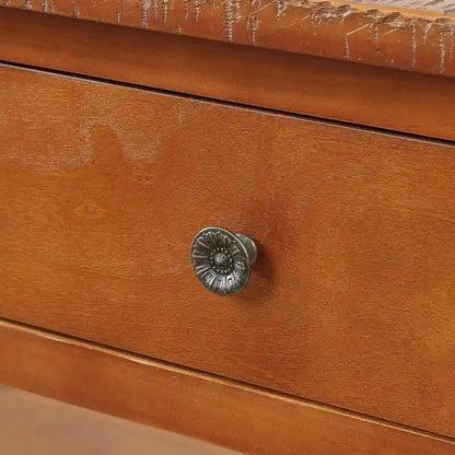 Wood Console Table with 3 Storage Drawers and 2 Shelves