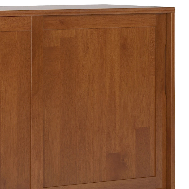 WYNDENHALL Pearson SOLID HARDWOOD 48 inch Wide Mid Century Modern Medium Storage Cabinet - 48w x 17d x 42 h
