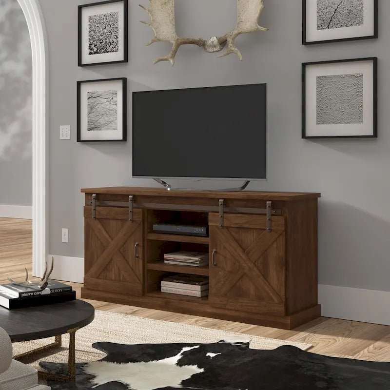 The Gray Barn Sycamore Rise Farmhouse Wood 66-inch TV Console