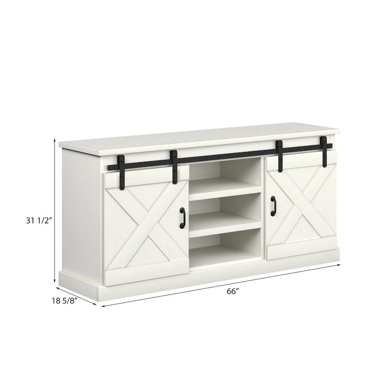 The Gray Barn Sycamore Rise Farmhouse Wood 66-inch TV Console