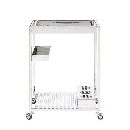 Somette Contemporary All Metal Tea Cart - N/A