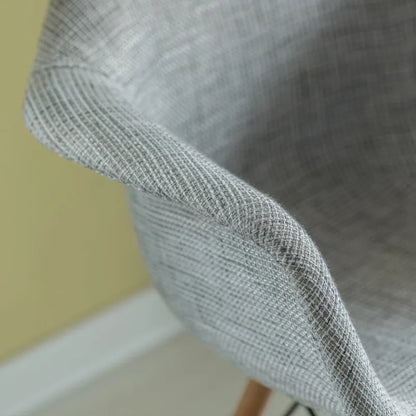 Mid-Century Modern Style Fabric Lined Armchair with Beech Wooden Legs