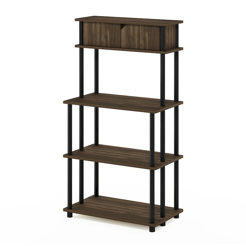 Furinno Turn-N-Tube Toolless Storage Shelf with Top Cabinet