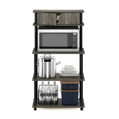 Furinno Turn-N-Tube Toolless Storage Shelf with Top Cabinet
