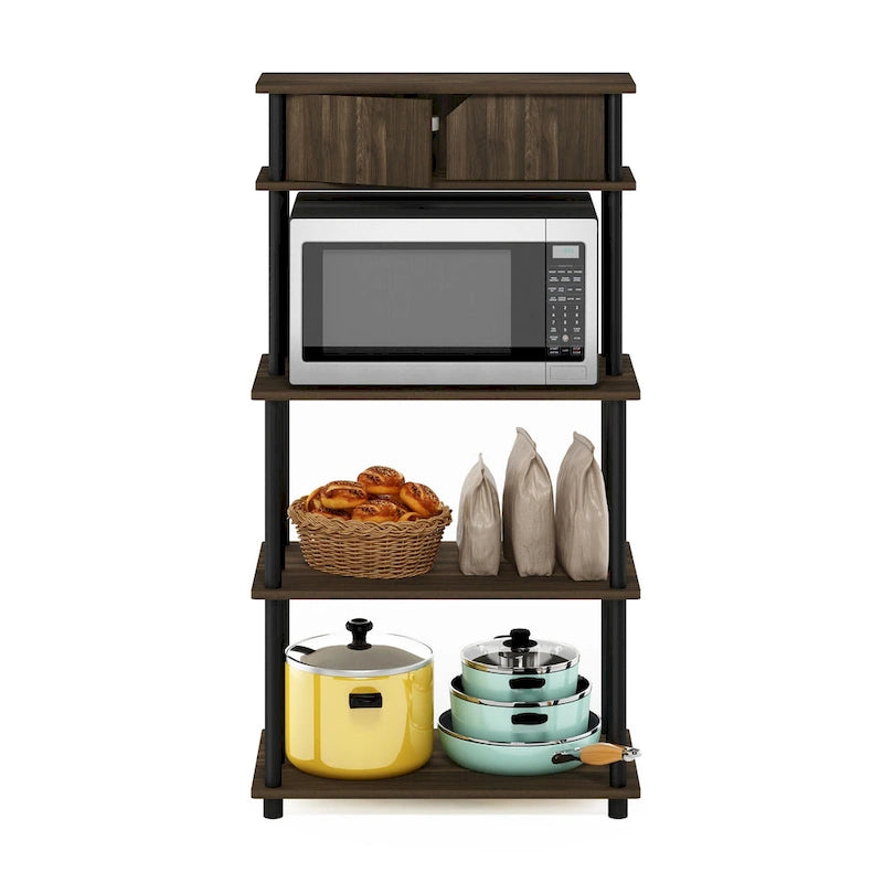 Furinno Turn-N-Tube Toolless Storage Shelf with Top Cabinet