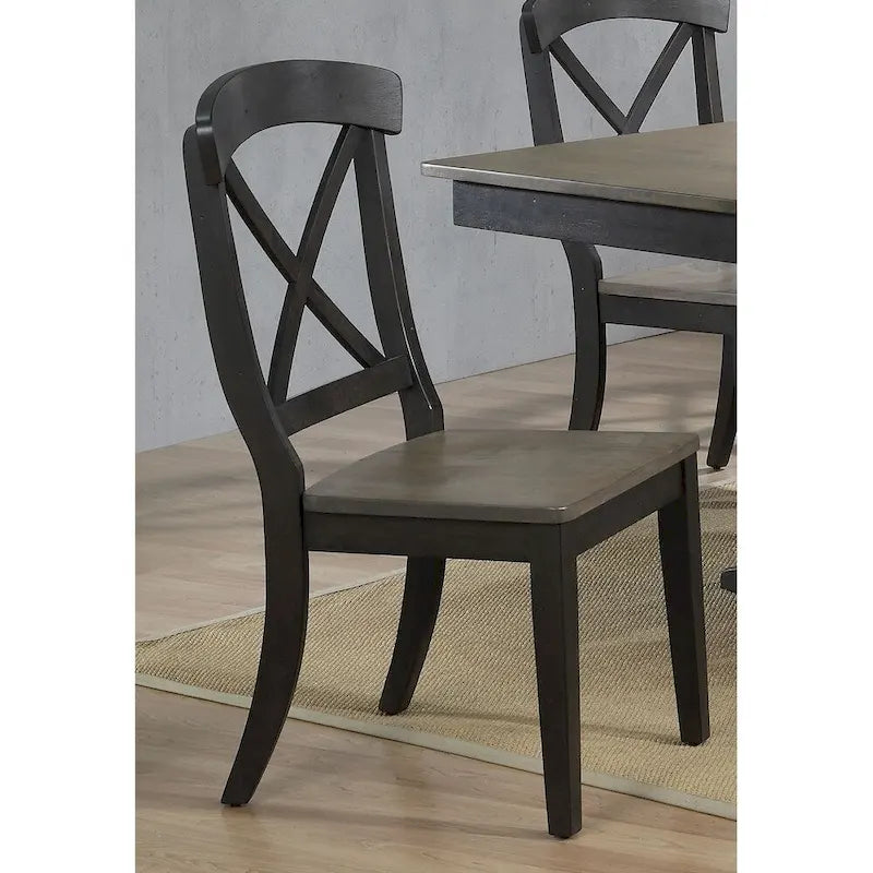 Antique Grey ransitional X-Back Dining Chair