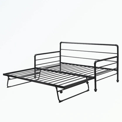 Twin Size Daybed with Adjustable Trundle