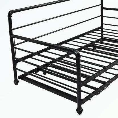 Twin Size Daybed with Adjustable Trundle