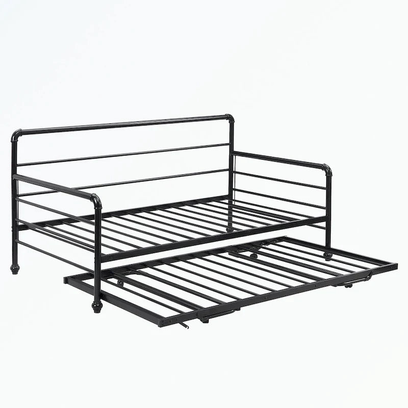 Twin Size Daybed with Adjustable Trundle