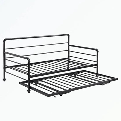 Twin Size Daybed with Adjustable Trundle