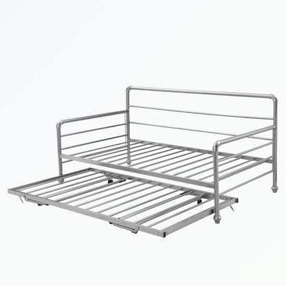 Twin Size Daybed with Adjustable Trundle