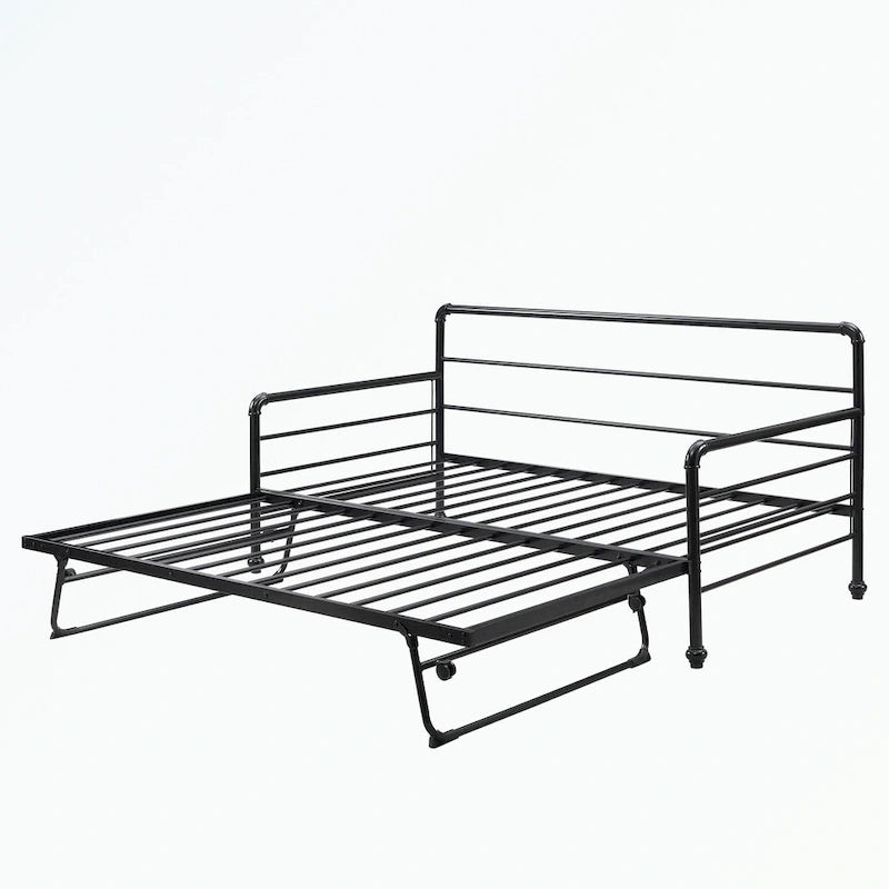 Twin Size Daybed with Adjustable Trundle